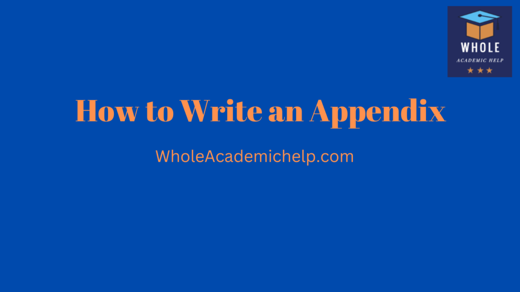 How To Write An Appendix 1024x576 